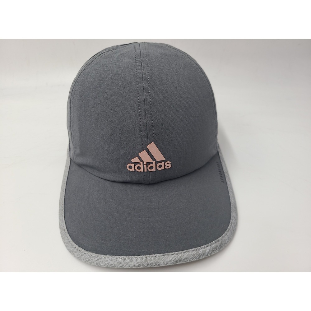 Women Adidas Aeroready Adjustable Hat Cap Polyester Blend Casual Logo Gray Pink